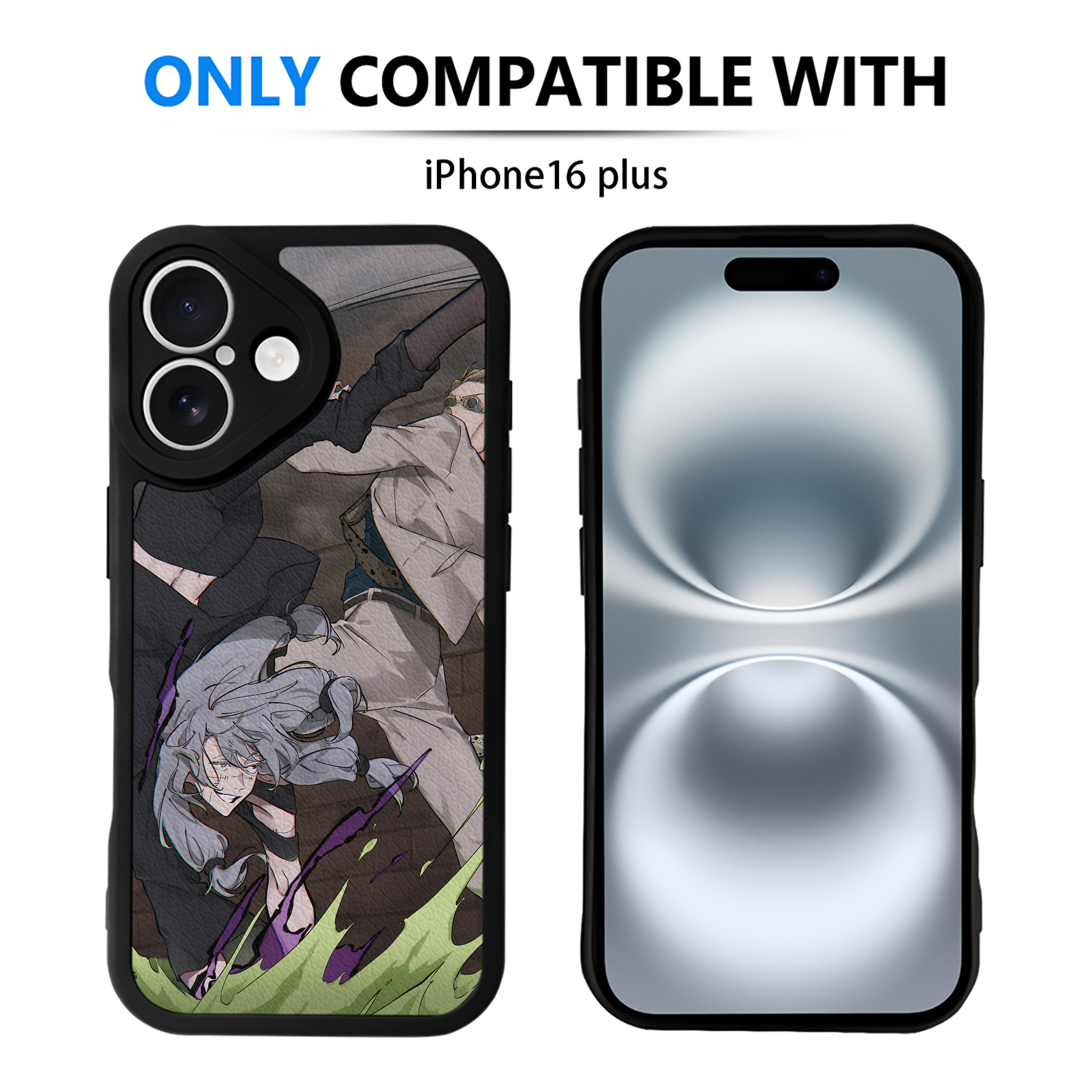 （画像用） 呪術廻戦 Jujutsu Kaisen 【iPhone 16シリーズ対応】シリコンスマホケース（レザー調） 材質：シリコン